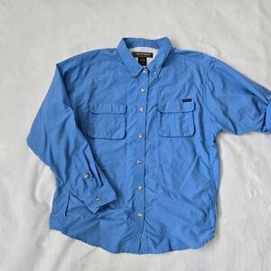 Exofficio Women's Blue Button-Down Shirt